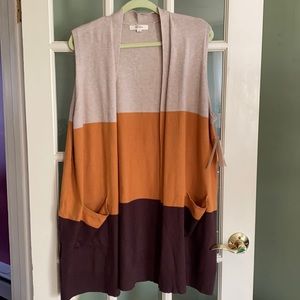 🍁 Peyton Primrose Long Vest, Gorgeous Autumn Colors, 1X